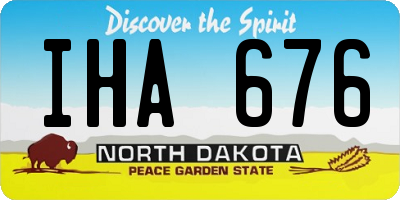 ND license plate IHA676