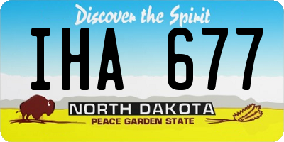 ND license plate IHA677