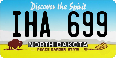 ND license plate IHA699