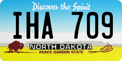 ND license plate IHA709