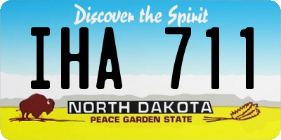ND license plate IHA711