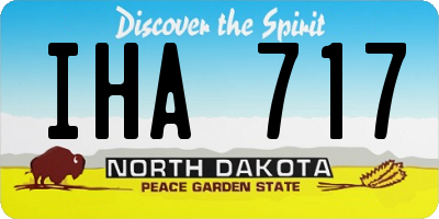 ND license plate IHA717