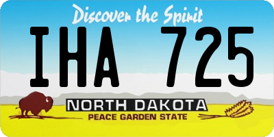 ND license plate IHA725
