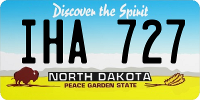 ND license plate IHA727