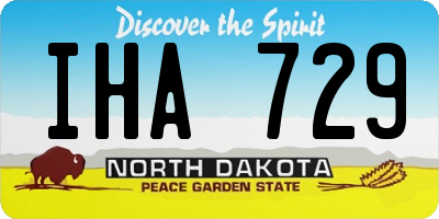 ND license plate IHA729