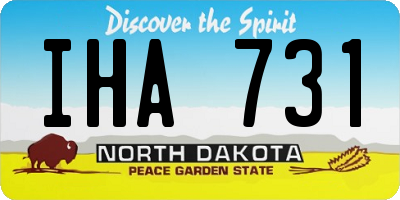 ND license plate IHA731