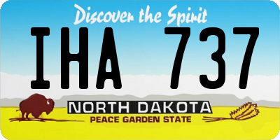 ND license plate IHA737