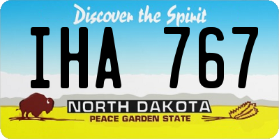 ND license plate IHA767