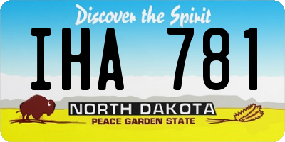 ND license plate IHA781