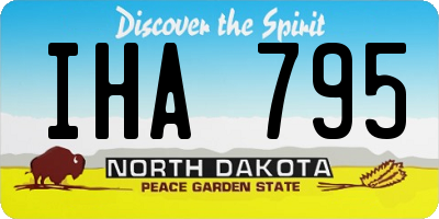 ND license plate IHA795