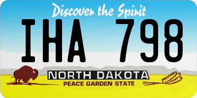 ND license plate IHA798