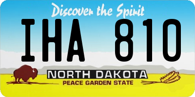 ND license plate IHA810