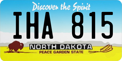 ND license plate IHA815