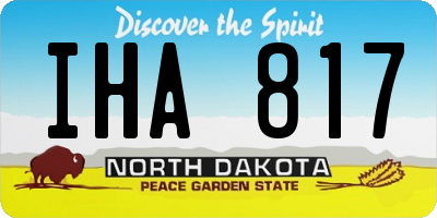 ND license plate IHA817