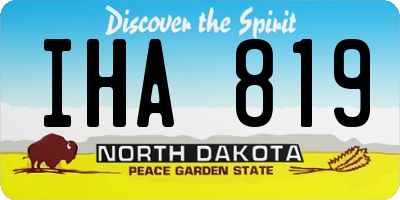 ND license plate IHA819