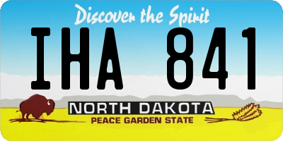 ND license plate IHA841