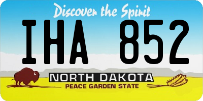 ND license plate IHA852