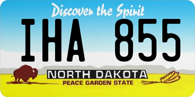 ND license plate IHA855