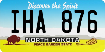 ND license plate IHA876