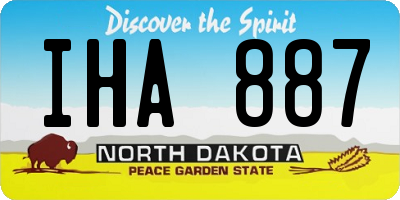 ND license plate IHA887