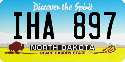 ND license plate IHA897