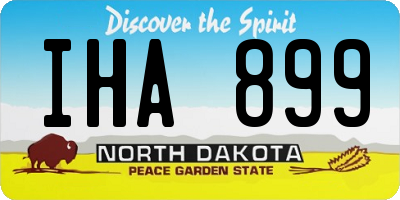 ND license plate IHA899