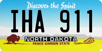 ND license plate IHA911
