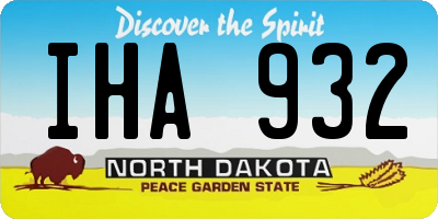 ND license plate IHA932