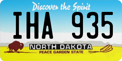 ND license plate IHA935
