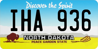 ND license plate IHA936