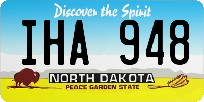 ND license plate IHA948