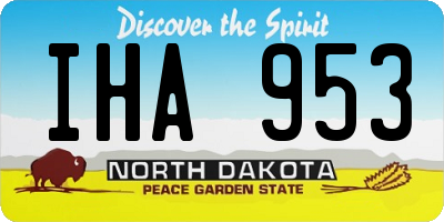 ND license plate IHA953