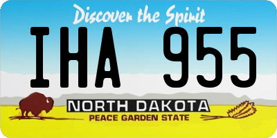 ND license plate IHA955