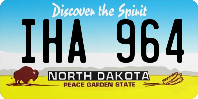 ND license plate IHA964
