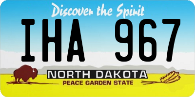 ND license plate IHA967