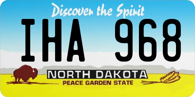 ND license plate IHA968