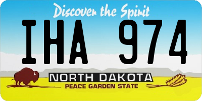 ND license plate IHA974