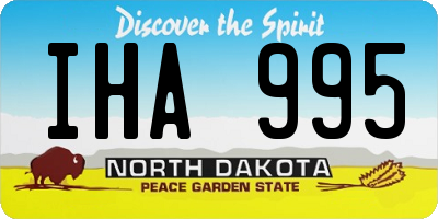 ND license plate IHA995