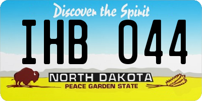 ND license plate IHB044