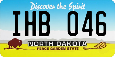 ND license plate IHB046
