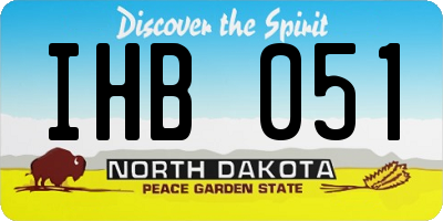 ND license plate IHB051