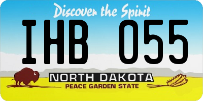 ND license plate IHB055