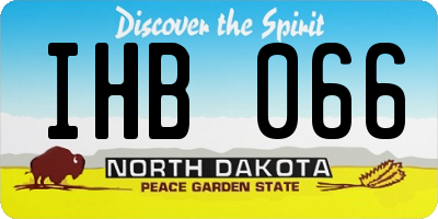 ND license plate IHB066