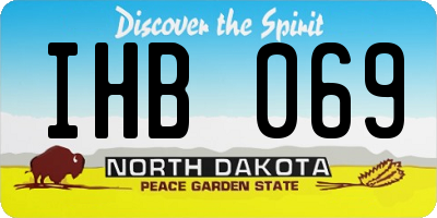 ND license plate IHB069