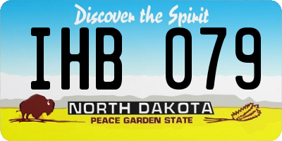 ND license plate IHB079