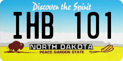 ND license plate IHB101
