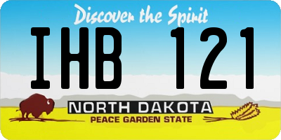 ND license plate IHB121