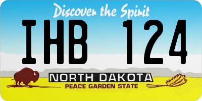ND license plate IHB124