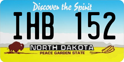 ND license plate IHB152