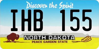 ND license plate IHB155